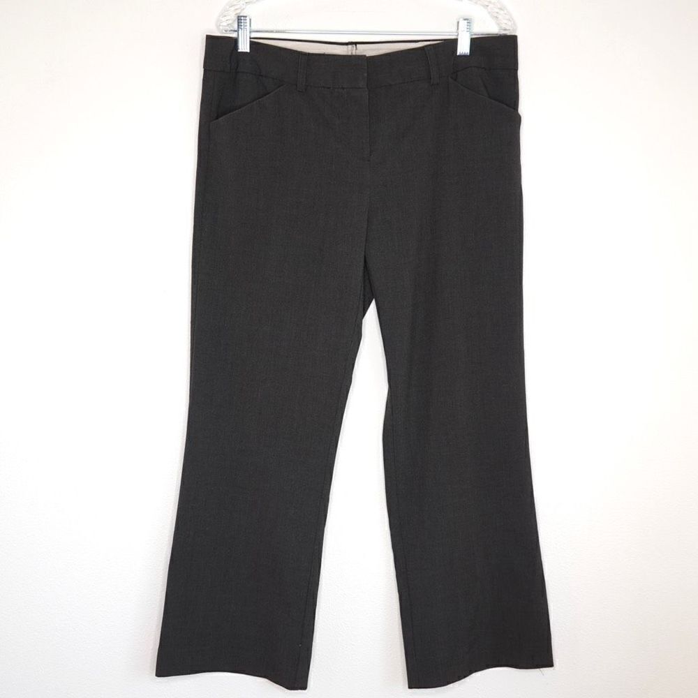 Norma Kamali Charcoal Gray Crop Trouser Pants Size 12 Altered at Waist